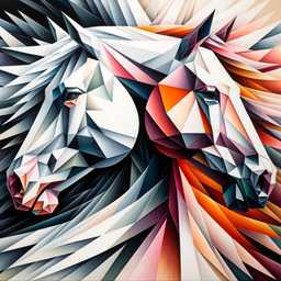 a horse, painting, abstract style generated by DALL·E 2